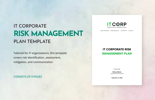 IT Corporate Risk Management Plan Template