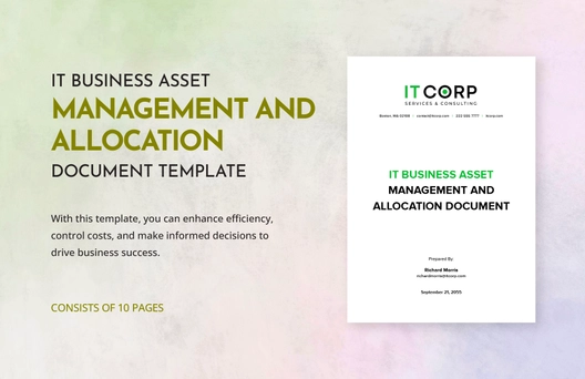 IT Business Asset Management and Allocation Document Template
