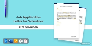Job Application Letter for Volunteer