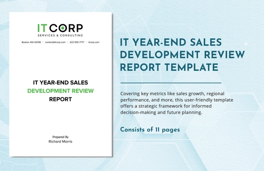 IT Year-end Sales Development Review Report Template