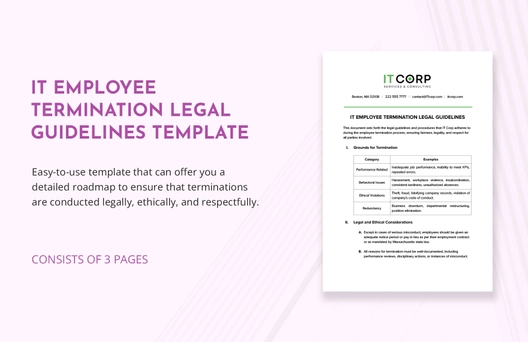 IT Employee Termination Legal Guidelines Template