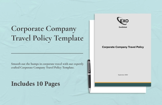 Corporate Company Travel Policy Template