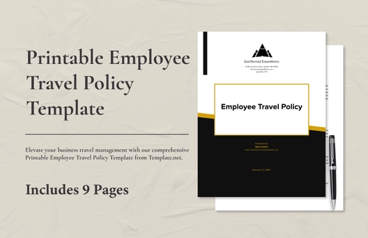 Printable Employee Travel Policy Template