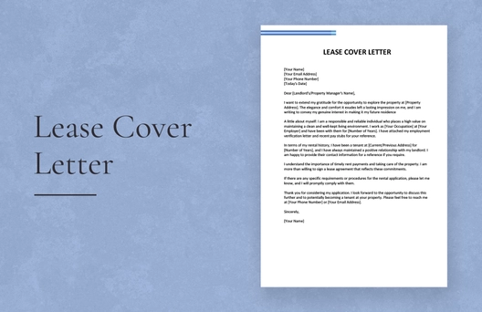 Lease Cover Letter Lease Cover Letter