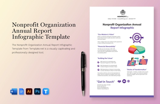 Nonprofit Organization Annual Report Infographic Template Nonprofit Organization Annual Report Infographic Template