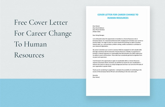 Cover letter for career change to Human Resources