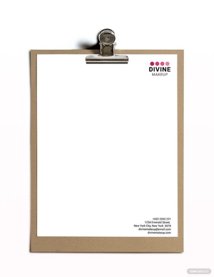 Makeup Artist Letterhead Template