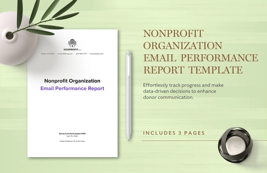 Nonprofit Organization Email Performance Report Template Nonprofit Organization Email Performance Report Template