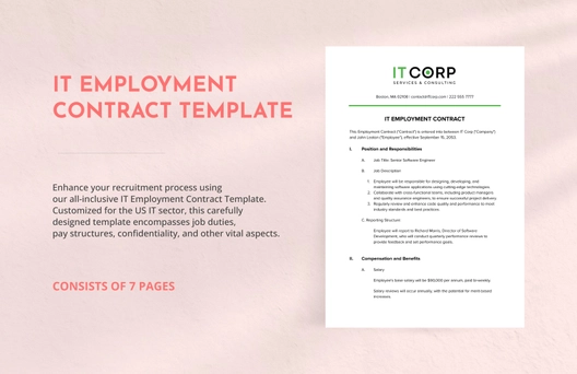 IT Employment Contract Template