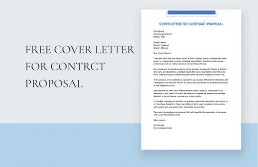 Cover Letter For Contract Proposal