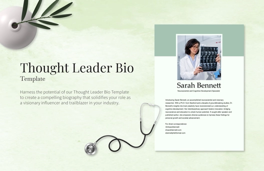 Thought Leader Bio Template