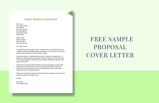 Sample Proposal Cover Letter