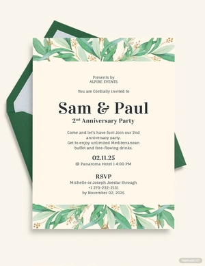 Anniversary Invitation Template