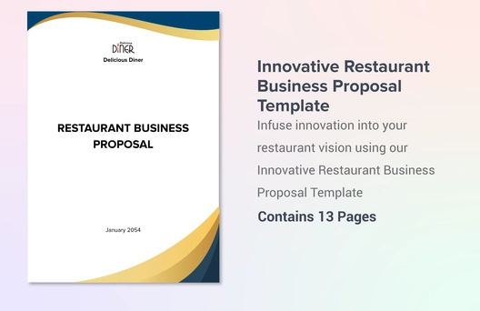 Innovative Restaurant Business Proposal Template