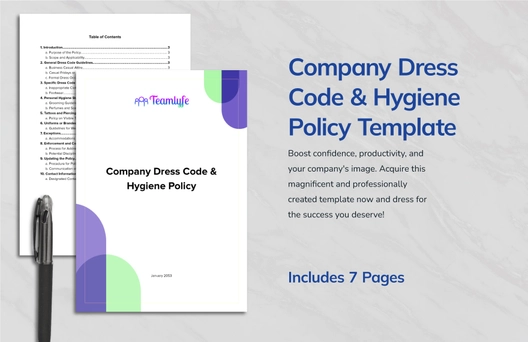 Company Dress Code & Hygiene Policy Template