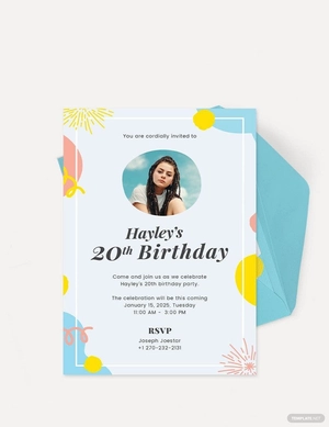 Birthday Invitation Template With Photo