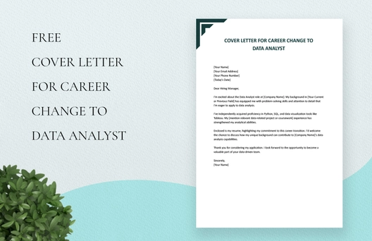 Cover Letter For Career Change To Data Analyst