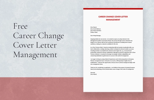 Career Change Cover Letter Management