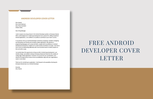 Android Developer Cover Letter