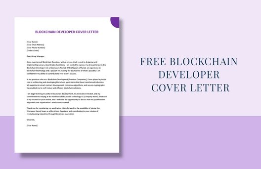 Blockchain Developer Cover Letter
