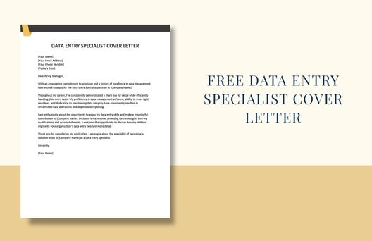 Data Entry Specialist Cover Letter