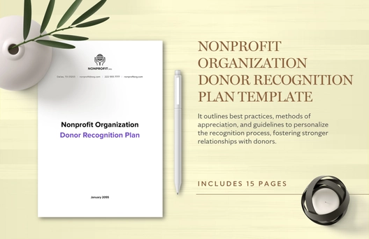 Nonprofit Organization Donor Recognition Plan Template