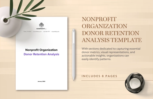 Nonprofit Organization Donor Retention Analysis Template