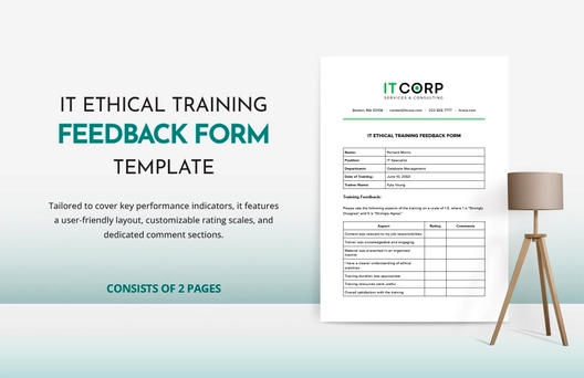 IT Ethical Training Feedback Form Template