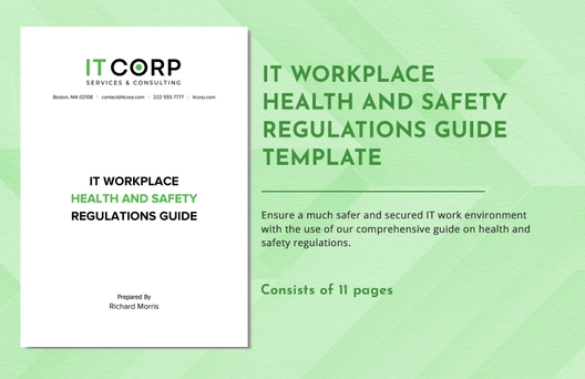 IT Workplace Health and Safety Regulations Guide Template