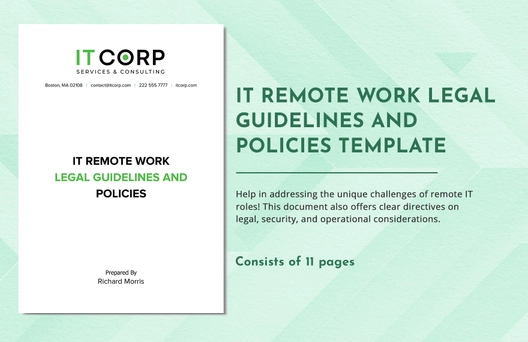 IT Remote Work Legal Guidelines and Policies Template