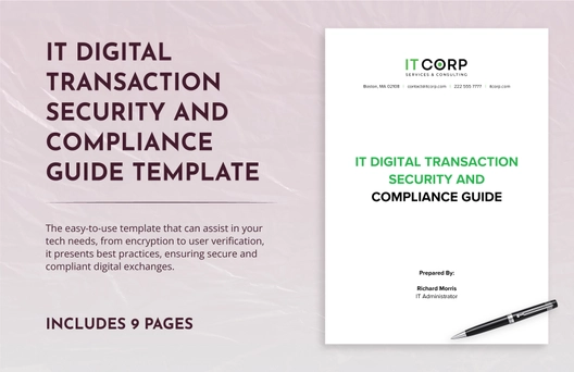 IT Digital Transaction Security and Compliance Guide Template
