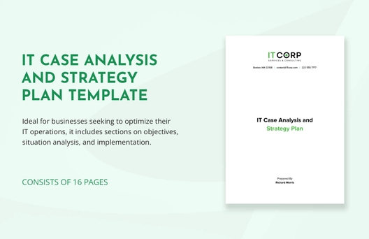 IT Case Analysis and Strategy Plan Template