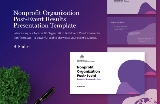 Nonprofit Organization Post-Event Results Presentation Template