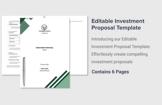 Editable Investment Proposal Template