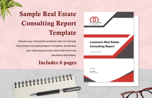 Sample Real Estate Consulting Report Template
