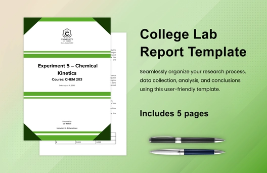 College Lab Report Template College Lab Report Template