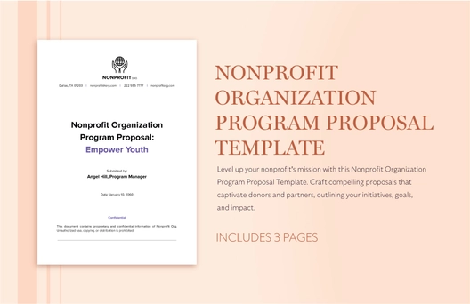 Nonprofit Organization Program Proposal Template