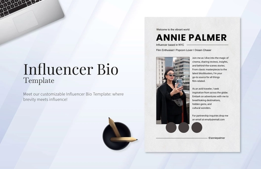 Influencer Bio Template