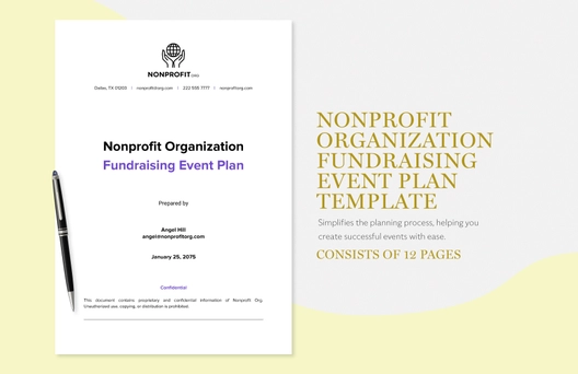 Nonprofit Organization Fundraising Event Plan Template