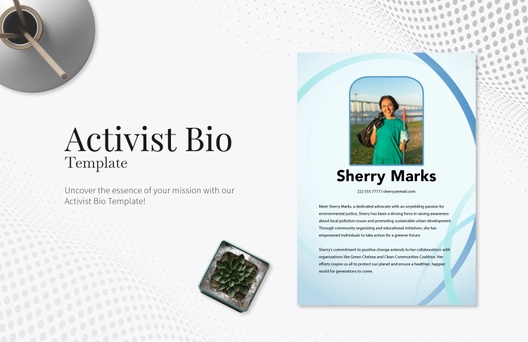 Activist Bio Template