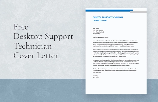 Desktop Support Technician Cover Letter