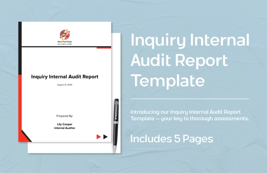 Inquiry Internal Audit Report Template