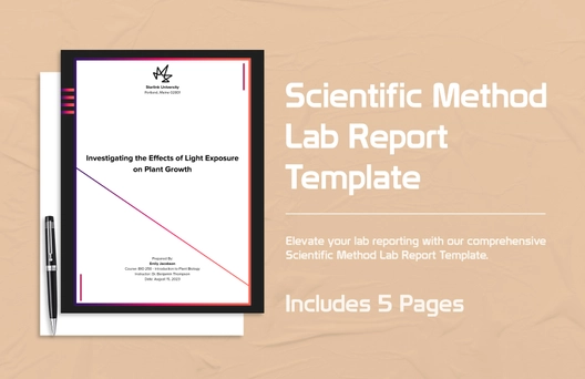 Scientific Method Lab Report Template