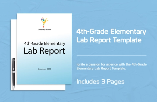 4th-Grade Elementary Lab Report Template