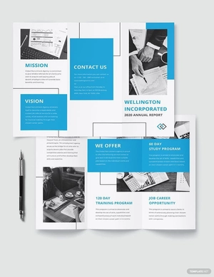 Annual Report Tri-Fold Brochure Template Annual Report Tri-Fold Brochure Template
