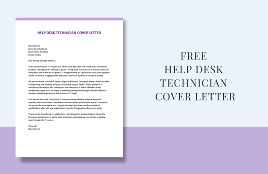 Help Desk Technician Cover Letter