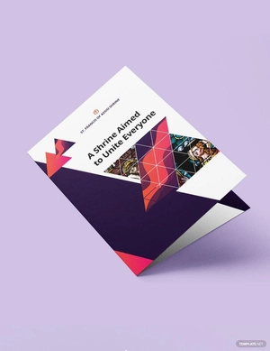 Church Bi-Fold Brochure Template