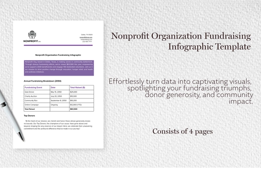 Nonprofit Organization Fundraising Infographic Template