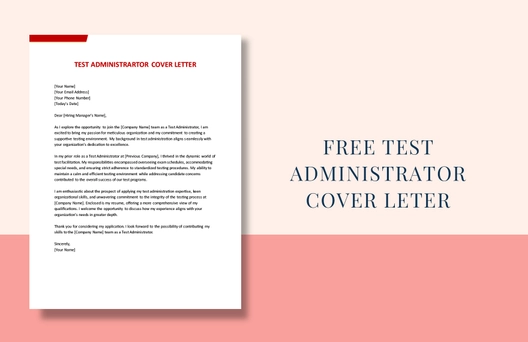Test Administrator Cover Letter