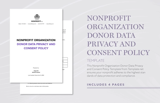 Nonprofit Organization Donor Data Privacy and Consent Policy Template